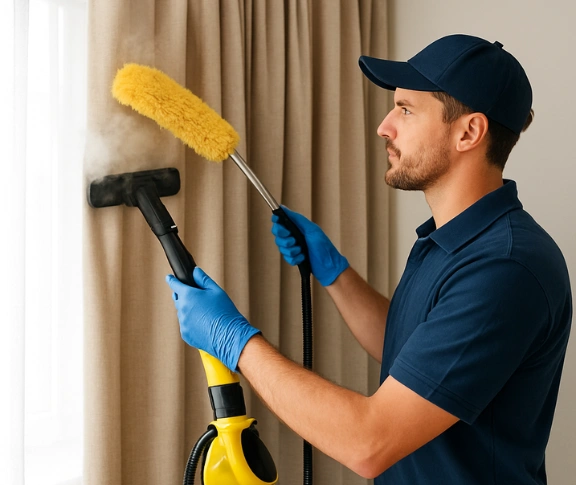 Trusted drapes cleaning technician Matty Curtain Cleaning rochedale QLD