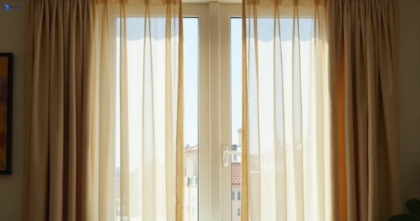 Dull dusty drapes in rochedale before professional cleaning